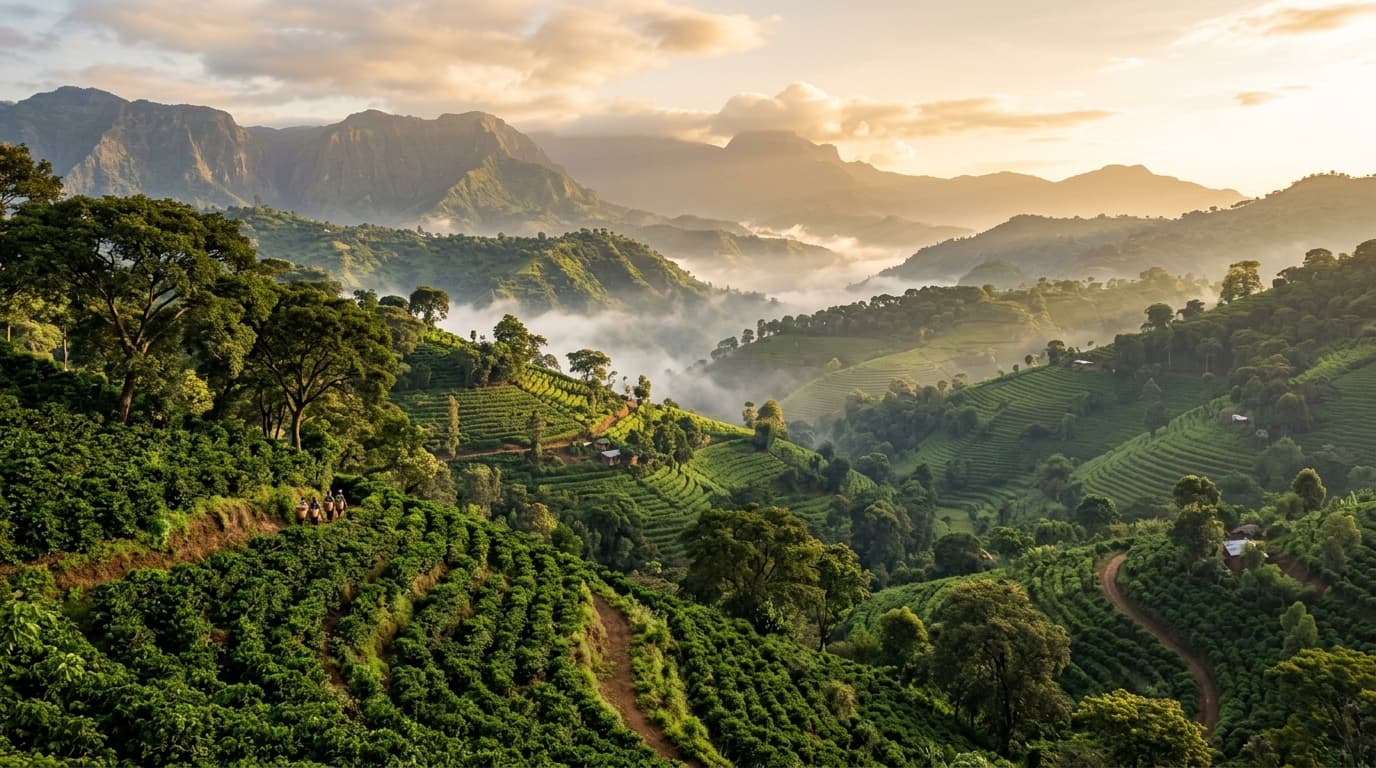 Ethiopian coffee highlands